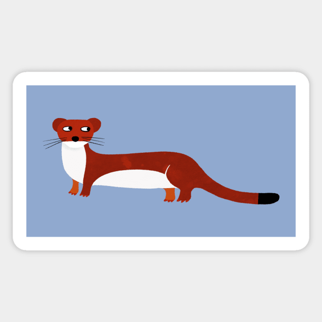 Weasel Sticker by NicSquirrell